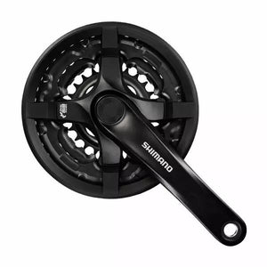 SHIMANO Pédalier 6/7/8v Noir FC-TY501 48/38/28D 170mm