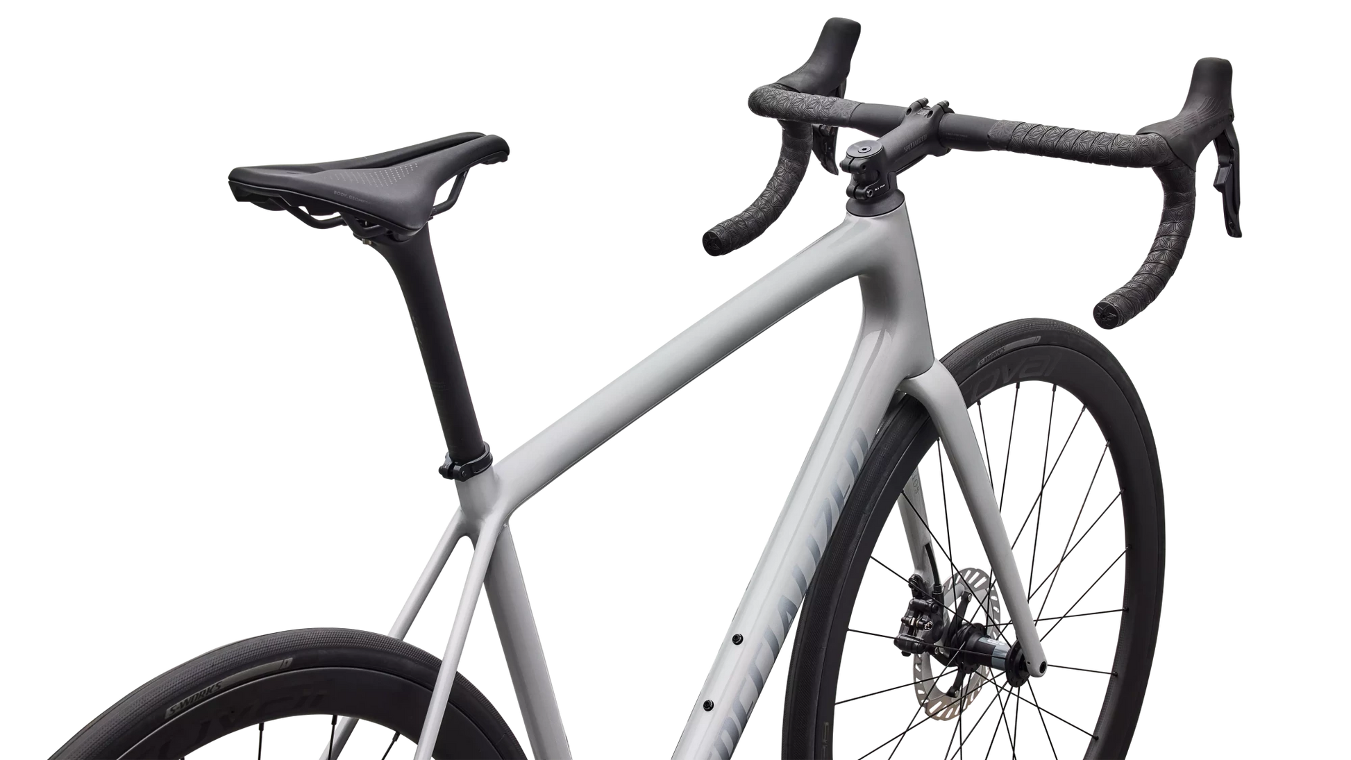 Vélo Specialized Aethos Expert Di2 Gloss Dolomite Metallic/Blue Pearl Over Shadow Silver