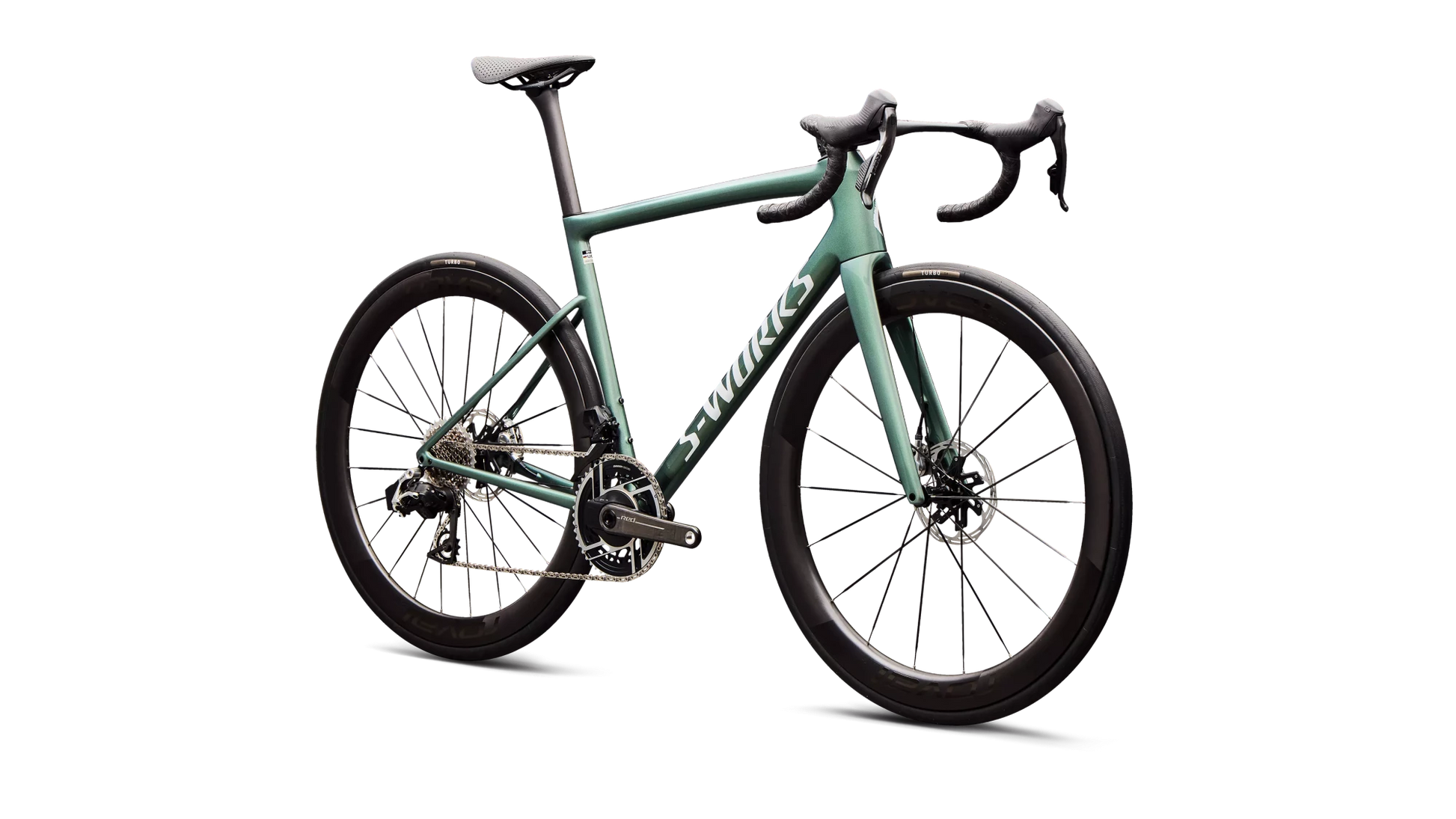 Vélo Specialized Tarmac Sl8 Sw Axs Gloss Premium Fjord Metallic/White Metallic Silver