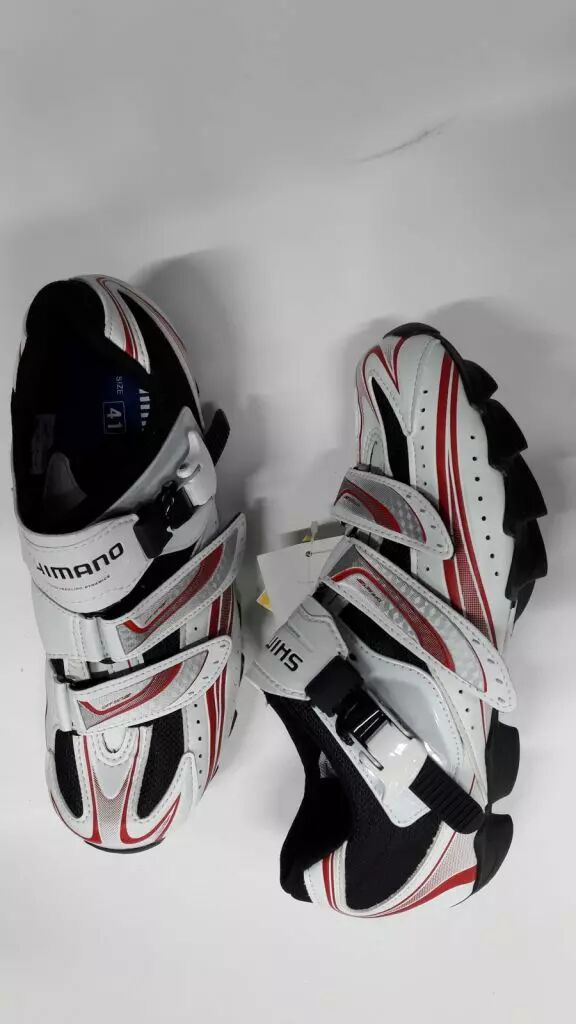Chaussures SHIMANO Vtt M087 Blanc/Rouge Pointure 41
