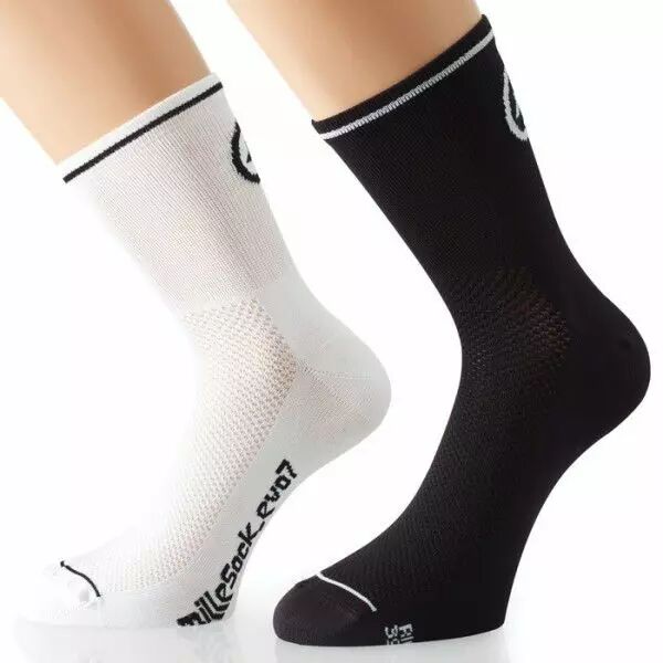 Assos Chaussettes MilleSock Evo7 Holy Noires et Blanches (2 paires)