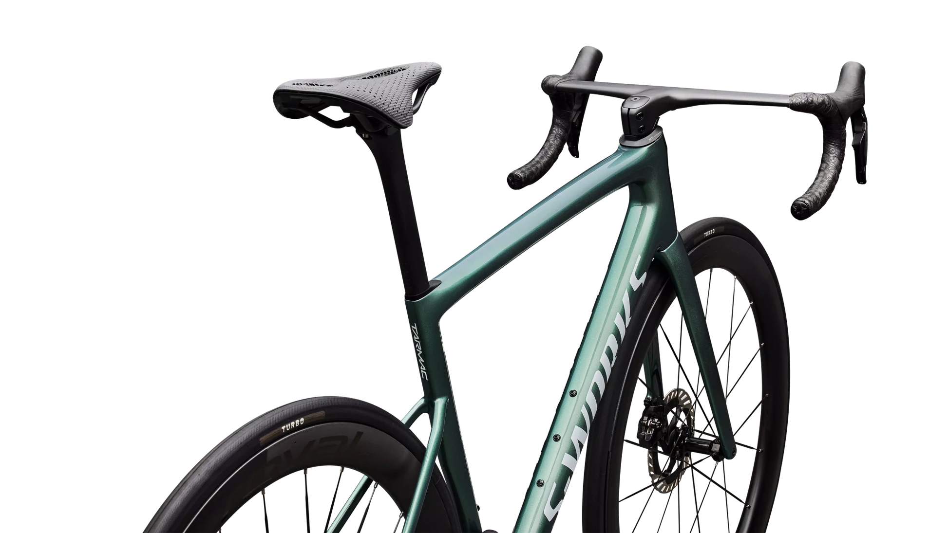 Vélo Specialized Tarmac Sl8 Sw Di2 Gloss Premium Fjord Metallic/White Metallic Silver