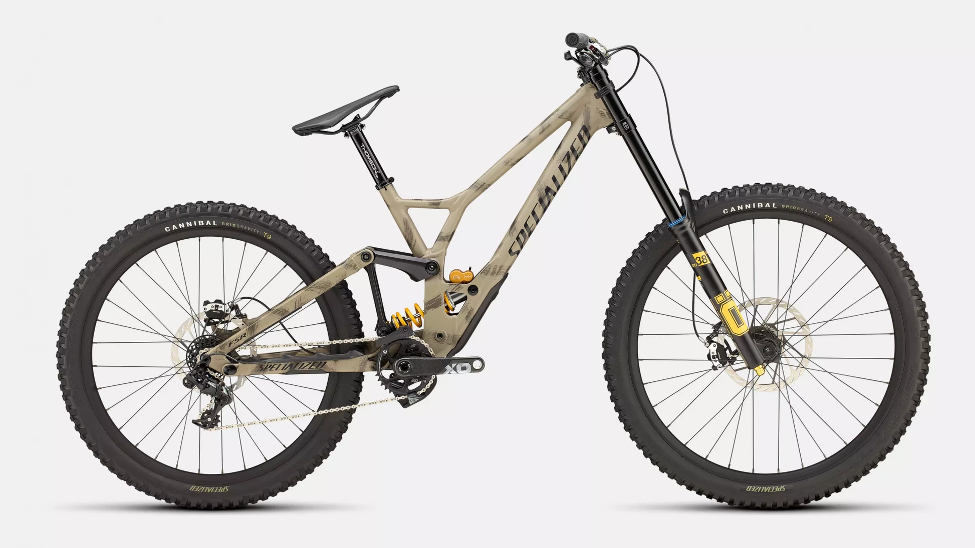 Vélo Specialized Demo Race  Satin Taupe/Black/Brushed