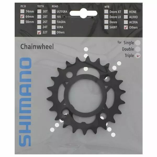 SHIMANO Plateau 22D Acera FC-M391/430 Noir CN-Flasque
