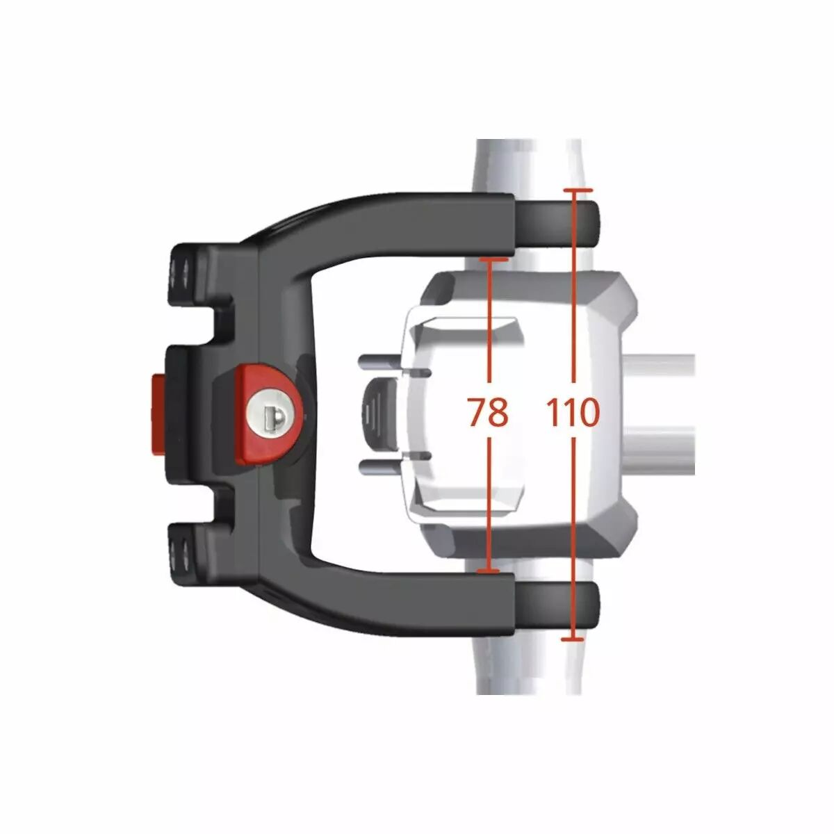 Fixation de cintre pour VAE avec serrure KLICKFIX