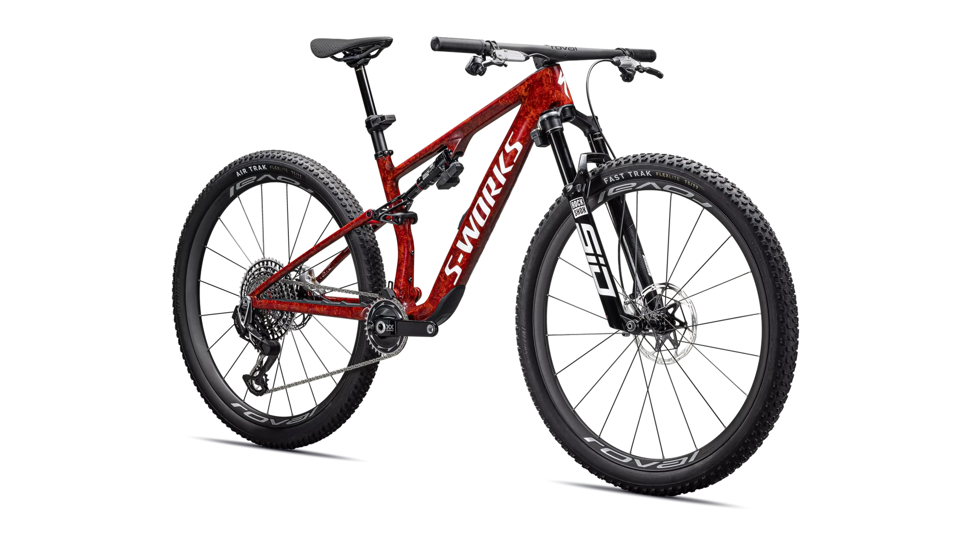 Vélo Specialized Epic 8 Sw Gloss Fiery Red Dry Impasto/Metallic White Silver