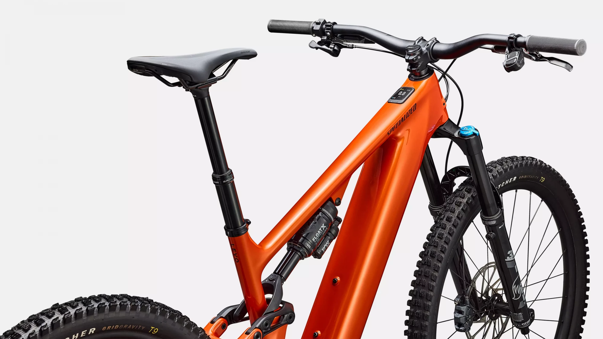 Vélo Specialized Levo Comp Carbon G4 Nb Gloss Orange Tint Over Silver Dust/Dark Navy