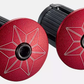 Ruban de cintre Supacaz - Super Sticky Kush Star Fade Tape SPECIALIZED RED/ANO RED PLUGS