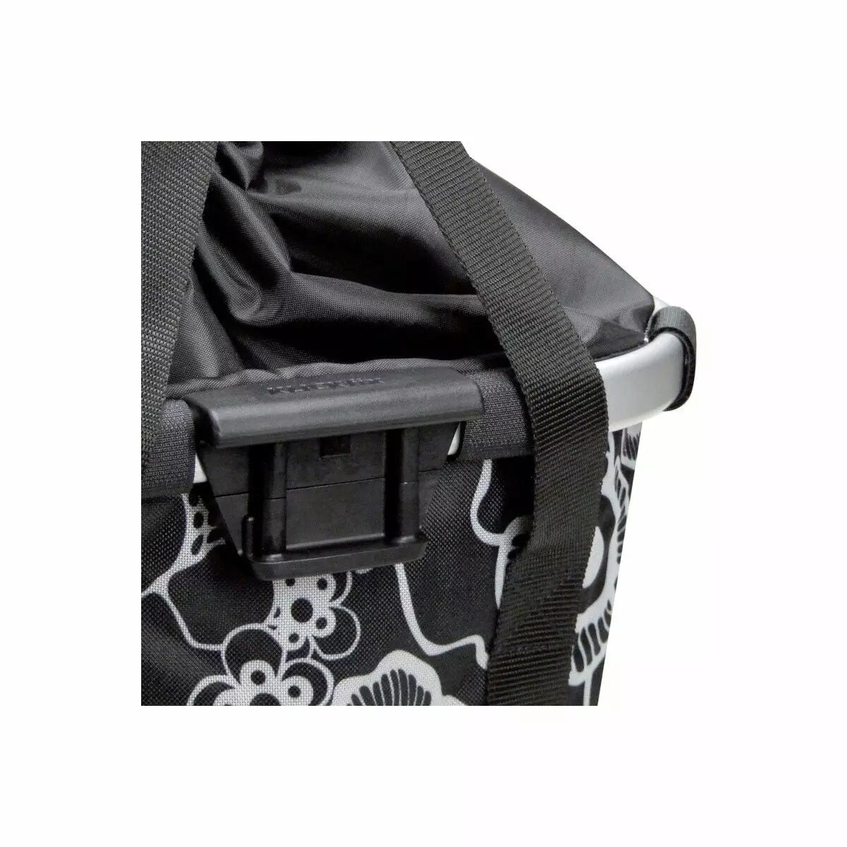 Sacoche/panier Bikebasket fleur noir KLICKFIX