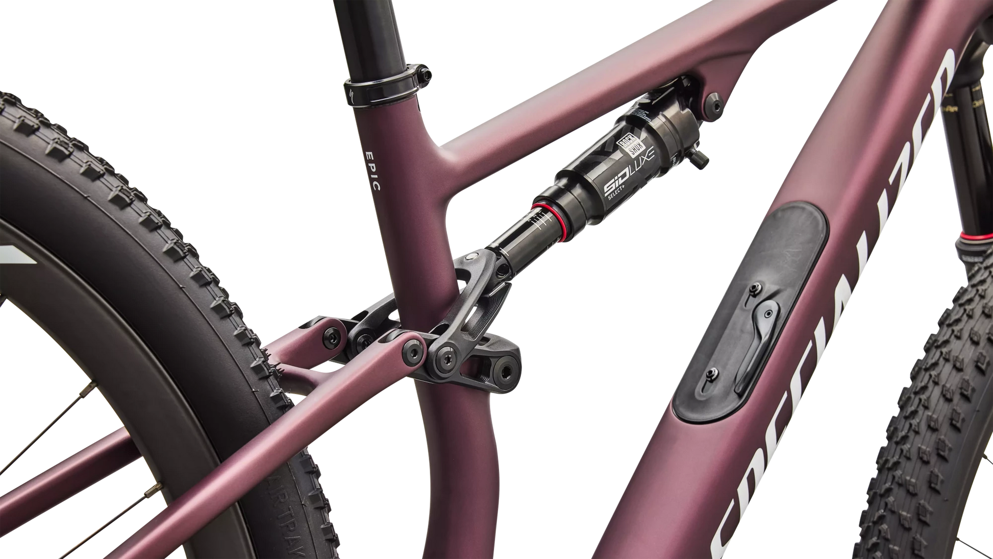 Vélo Specialized Epic 8 Expert Di2 Satin Bordeaux Metallic/White