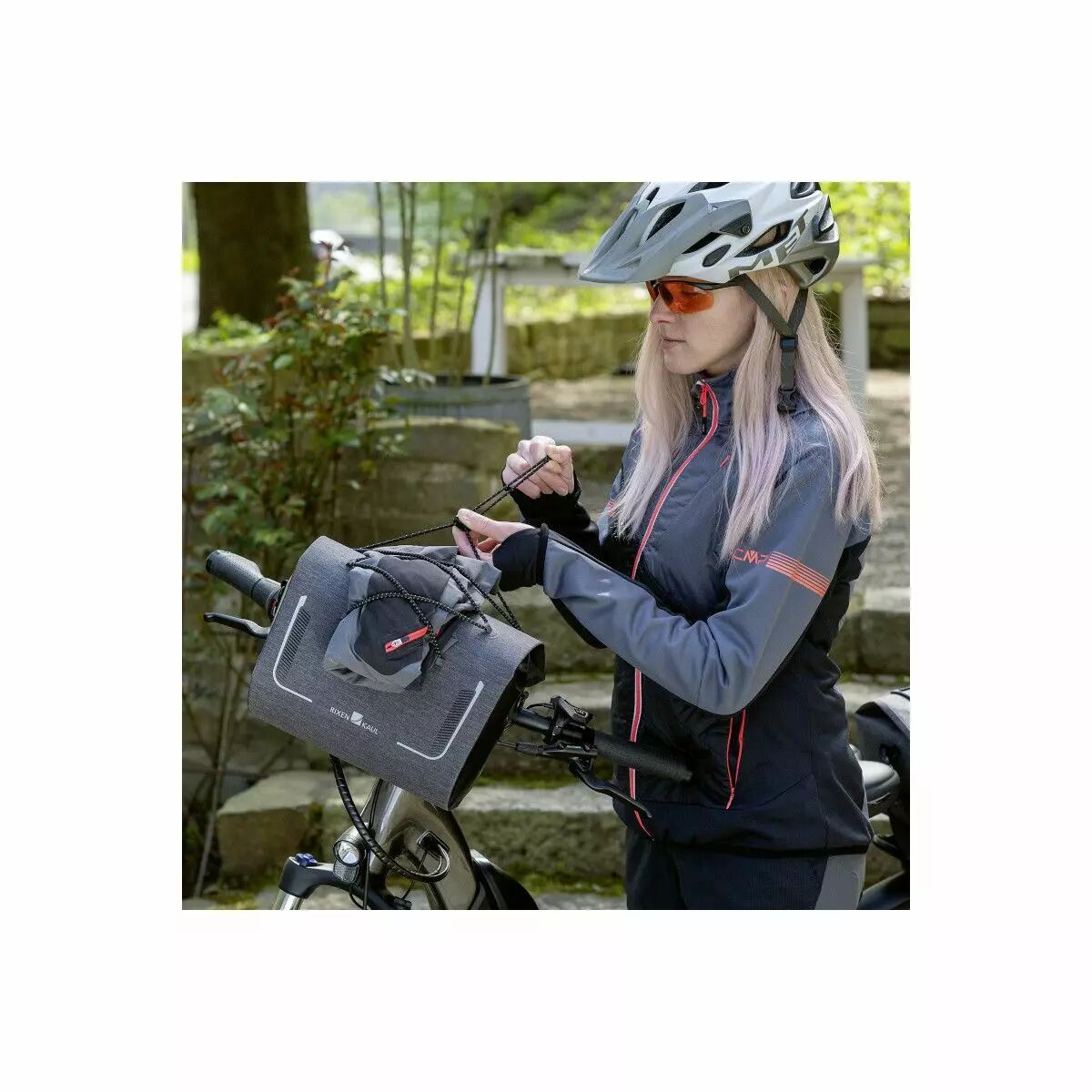 Sacoche Baggy avant étanche gris chiné KLICKFIX