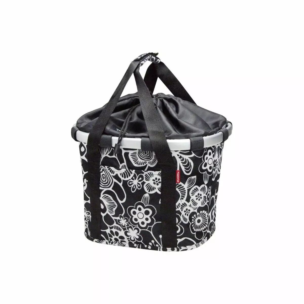 Sacoche/panier Bikebasket fleur noir KLICKFIX