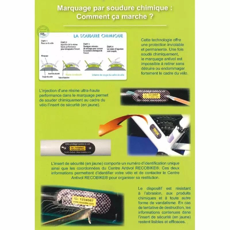 Marquage Antivol Recobike obligatoire + enregistrement
