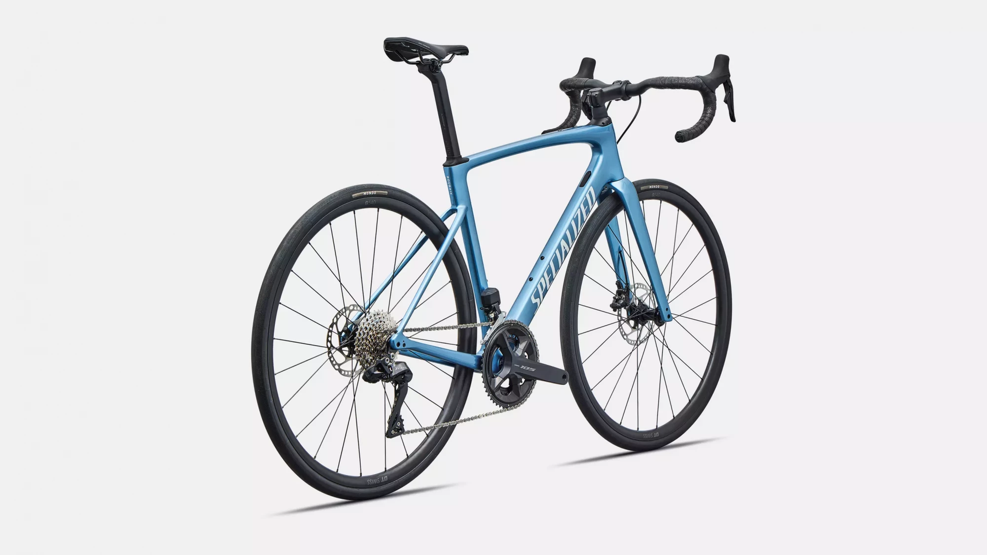 Vélo Specialized Roubaix Comp Di2 Gloss Glacial Metallic/White