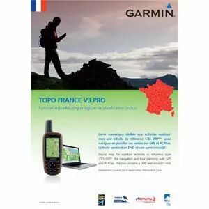 Carte Garmin Topo France v3 Pro (France entière) DVD avec carte microSD/SD pré-chargée