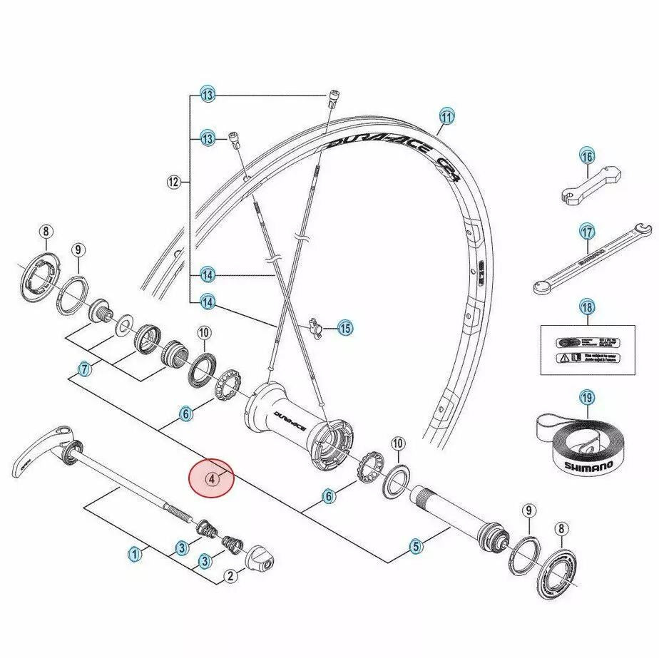 SHIMANO Axe Avant CompletWH-7900-F
