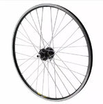 ROUE VTT 26" MAVIC XM117 avant NOIR Moyeu Shimano M475 DISC 6TROUS NOIR (UTILISATION V-BRAKE OU DISC)