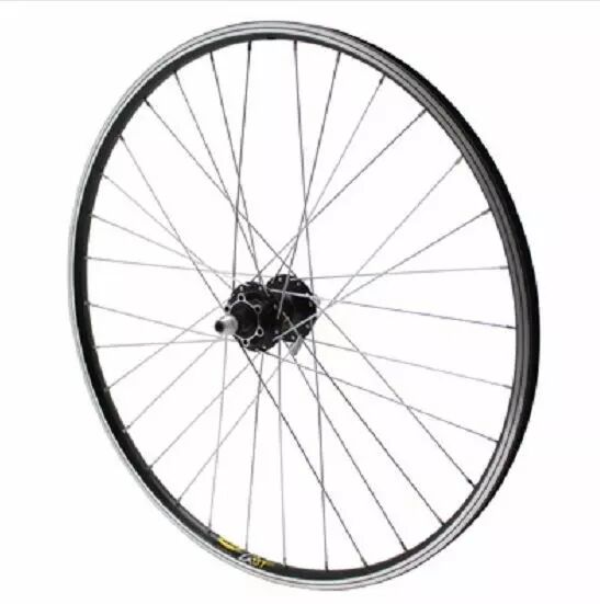 ROUE VTT 26" MAVIC XM117 avant NOIR Moyeu Shimano M475 DISC 6TROUS NOIR (UTILISATION V-BRAKE OU DISC)
