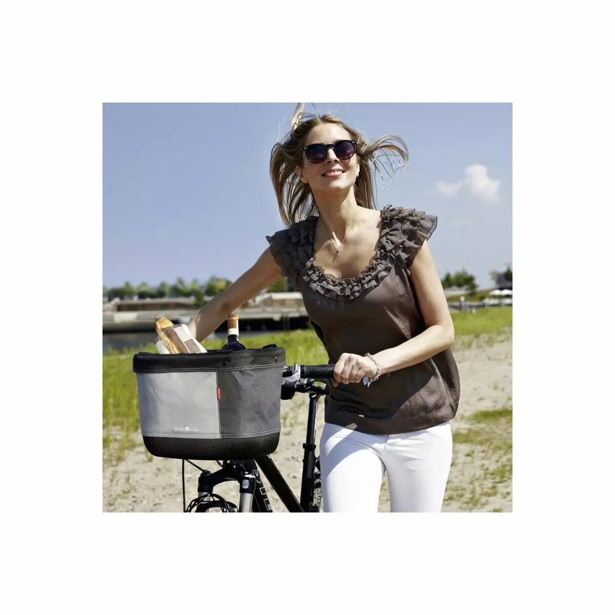 Panier tissu Shopper Alingo Noir KLICKFIX