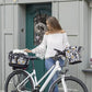 Panier Bikebasket bleu nuit arceau or KLICKFIX