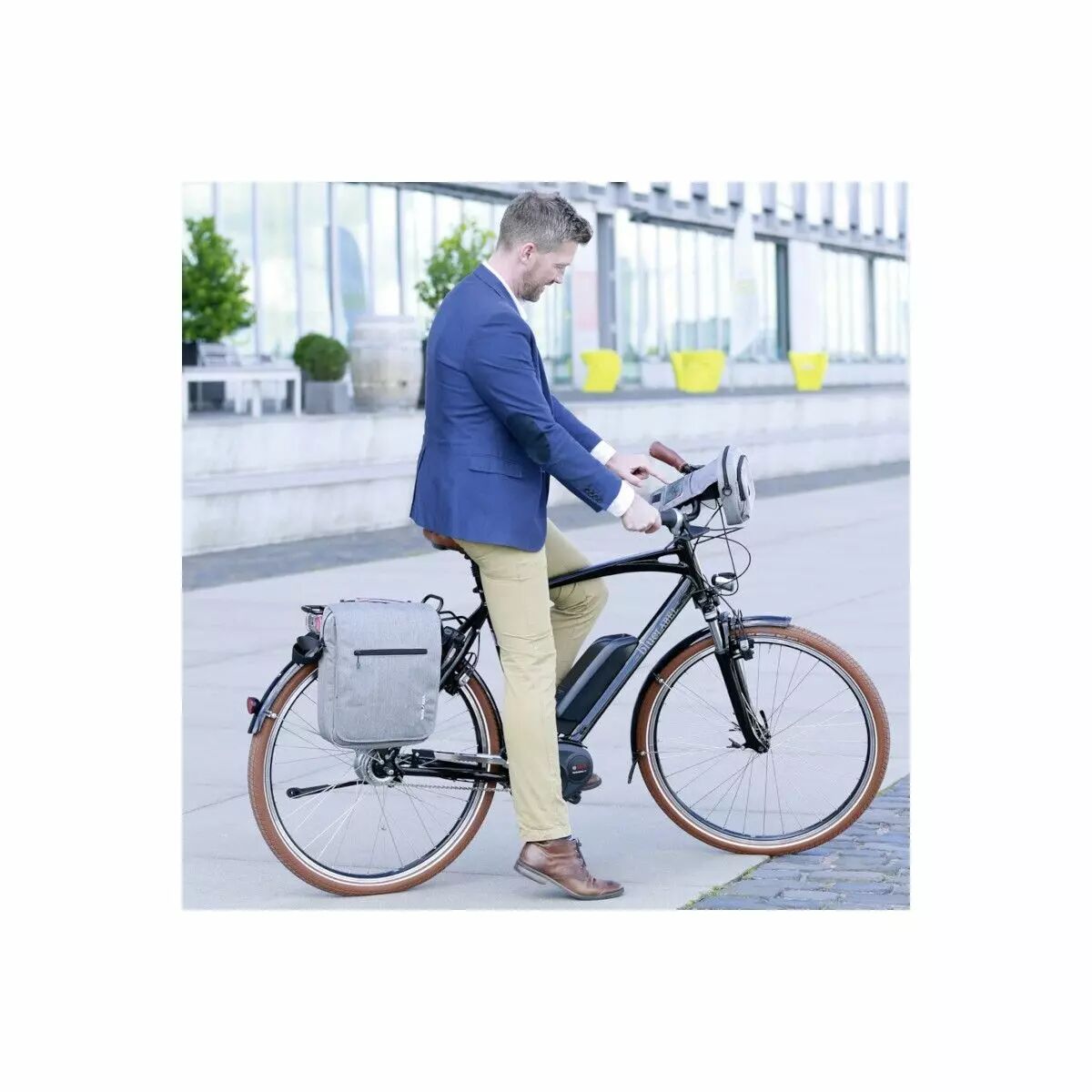 Sacoche AV "Smart bag touch" Gris KLICKFIX