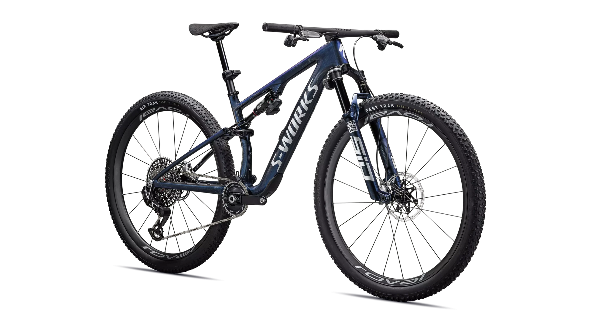 Vélo Specialized Epic 8 Sw Gloss Cyan Blue Pearl/Metallic White Silver
