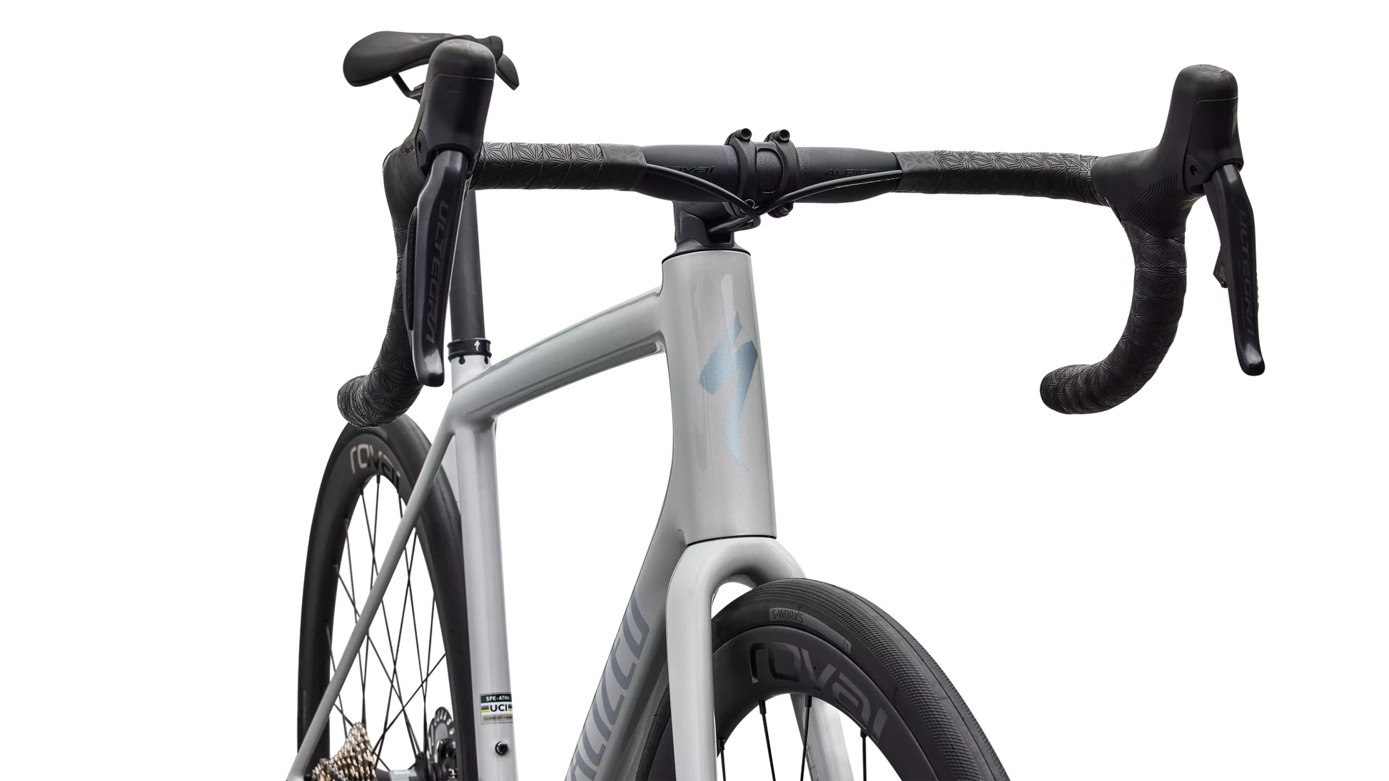 Vélo Specialized Aethos Expert Di2 Gloss Dolomite Metallic/Blue Pearl Over Shadow Silver