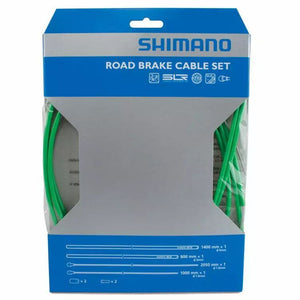 SHIMANO Kit Cables Gaines De Frein PTFE Road PTFE Green