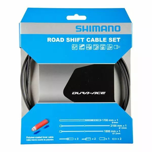 SHIMANO Kit Cables Gaines Derailleurs Dura Ace Noir Polymere