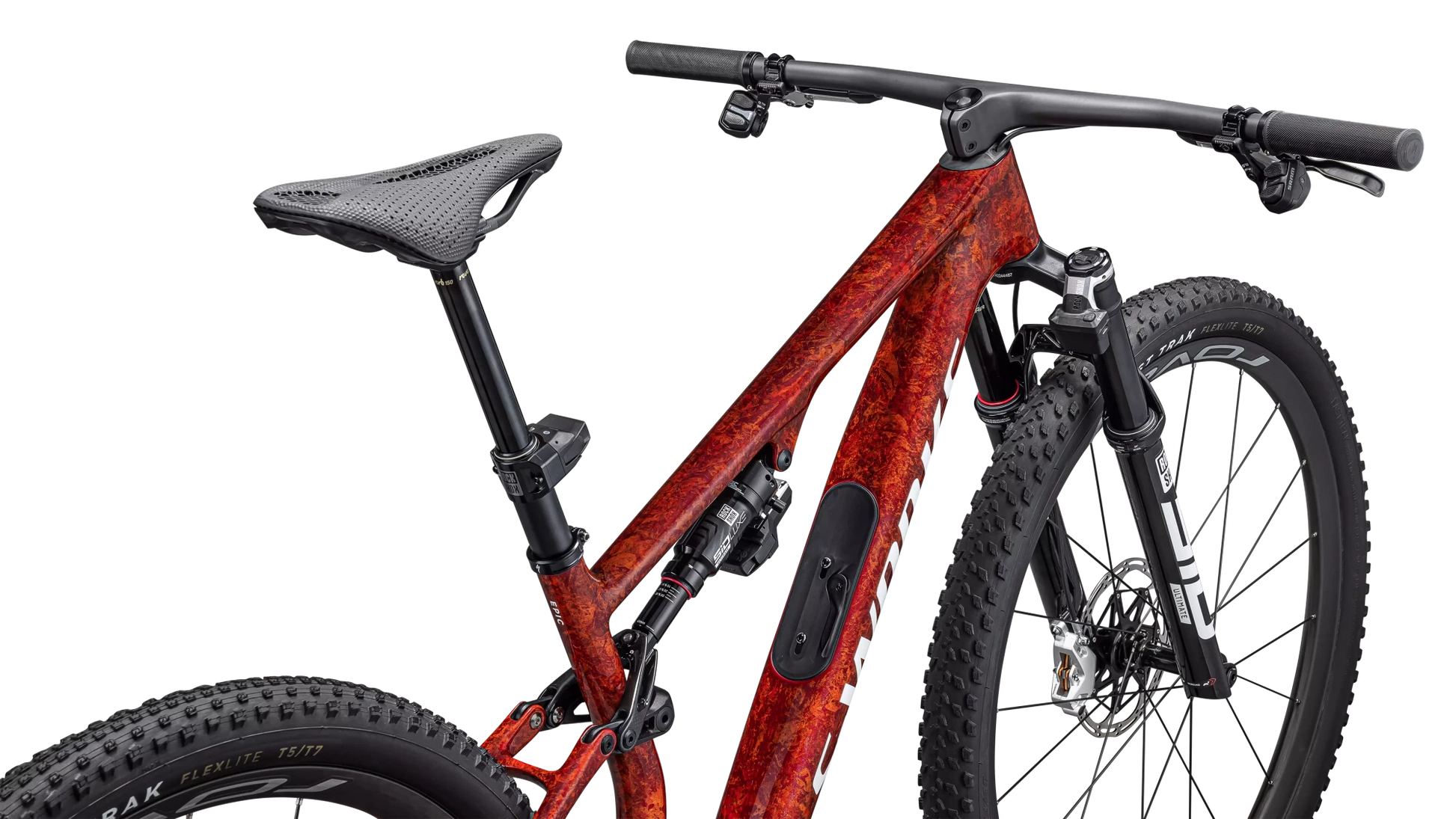 Vélo Specialized Epic 8 Sw Gloss Fiery Red Dry Impasto/Metallic White Silver