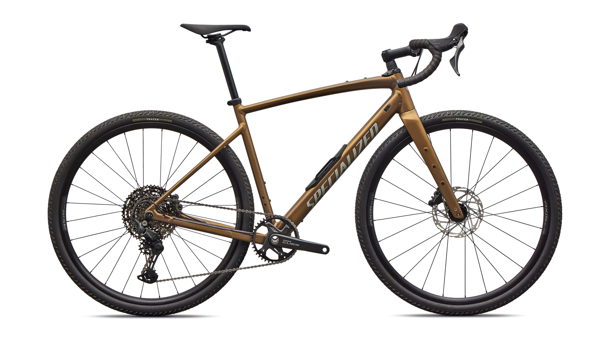 Vélo Specialized Diverge E5 Sport Satin Burnt Gold Metallic/Shadow Silver