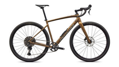 Vélo Specialized Diverge E5 Sport Satin Burnt Gold Metallic/Shadow Silver