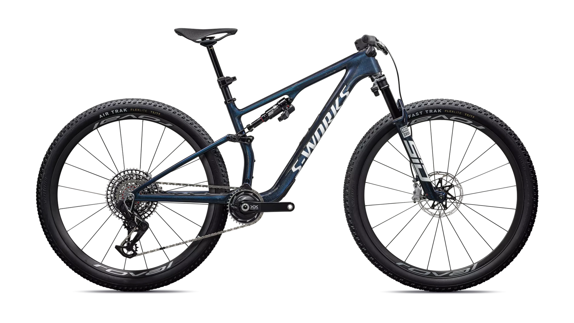 Vélo Specialized Epic 8 Sw Gloss Cyan Blue Pearl/Metallic White Silver
