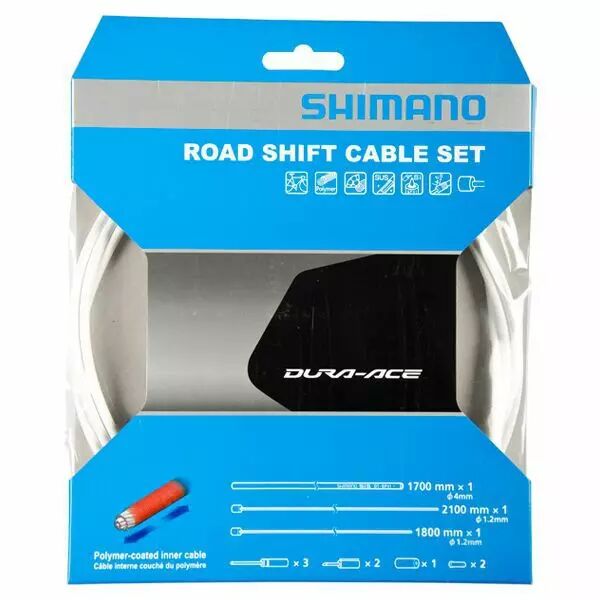SHIMANO Kit Cables Gaines Derailleurs Dura Ace Blanc Polymere