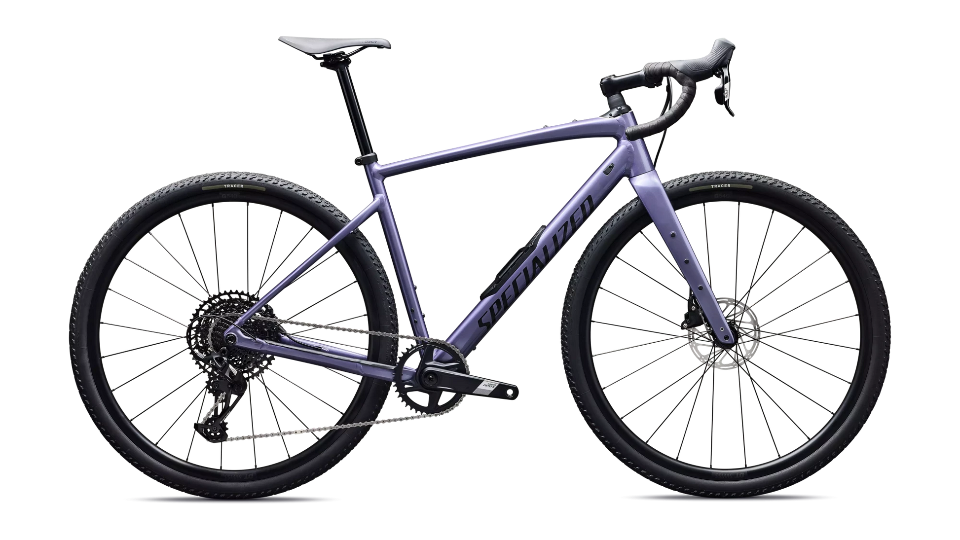 Vélo Specialized Diverge E5 Comp Gloss Mauve Metallic/Obsidian