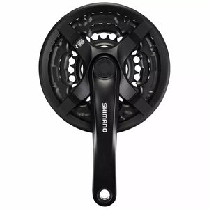 SHIMANO Pédalier 6/7/8v Noir FC-TY501 Tourney 42/34/24T 175mm