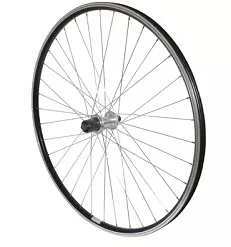 ROUE VTC 700X35 ARRIERE ALU NOIR DOUBLE PAROI MOY ALU BLOCAGE CASSETTE 8/9V.