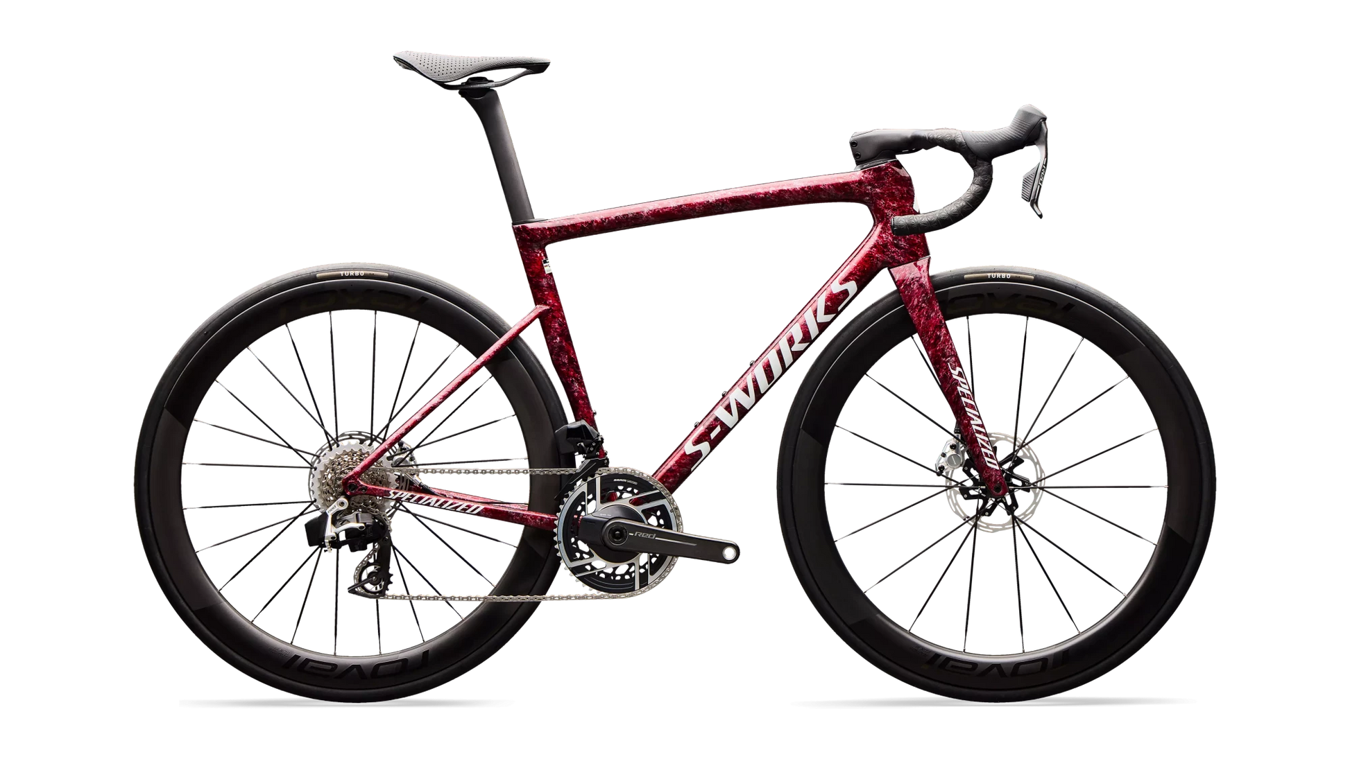 Vélo Specialized Tarmac Sl8 Sw Axs Gloss Redsky Shdwsil Wht Impasto