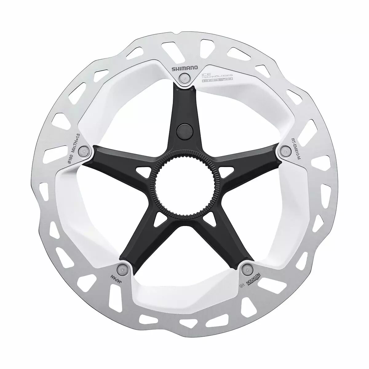 SHIMANO Disque Frein 180mm CL Ext. RT-EM810 Ice-Tech Freeza