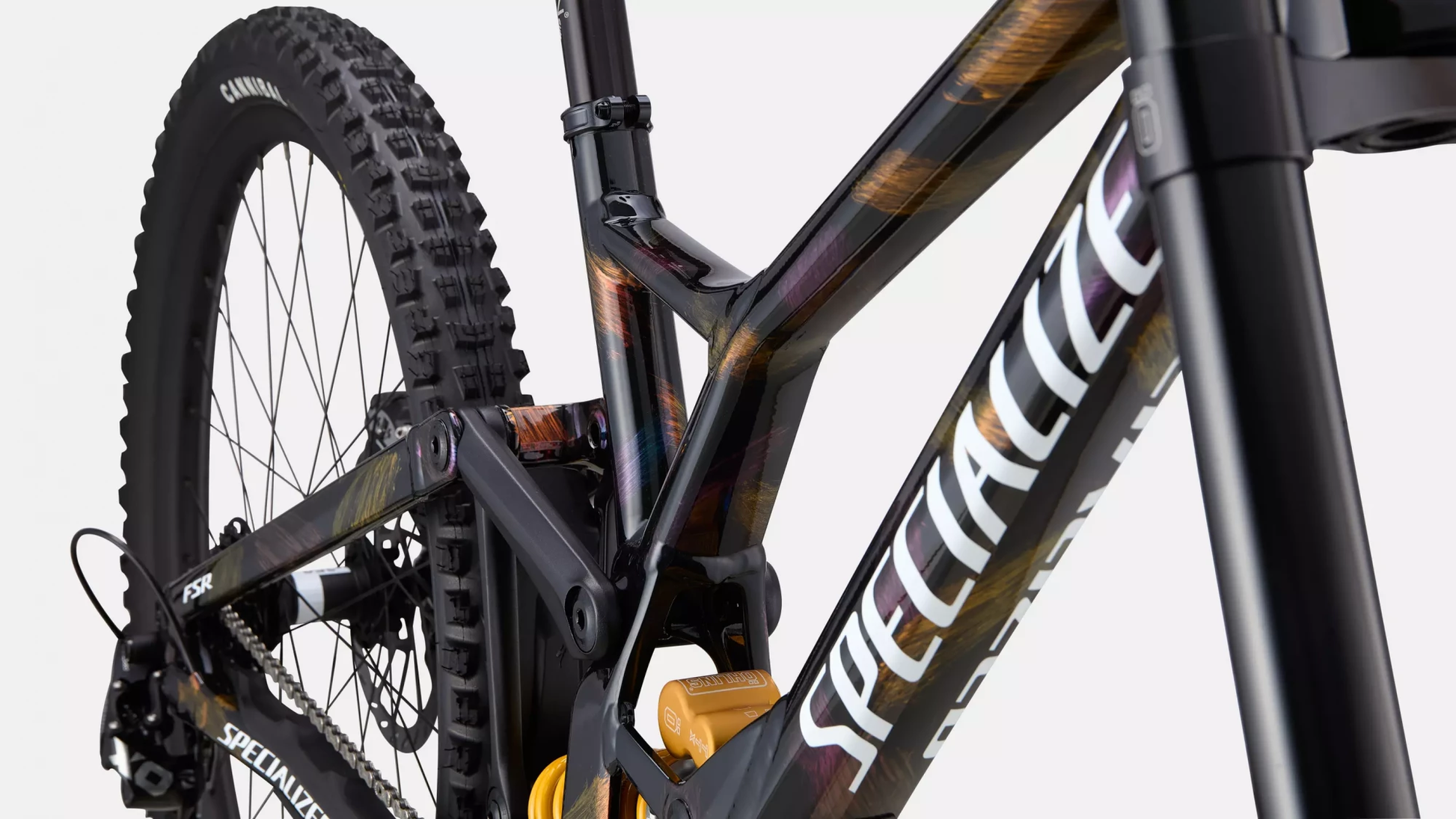 Vélo Specialized Demo Race  Gloss Obsidian/Brushed/Chameleon Supernova