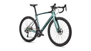 Vélo Specialized Roubaix Expert Gloss Fjord Metallic/White Pearl Fade/Emerald Metallic
