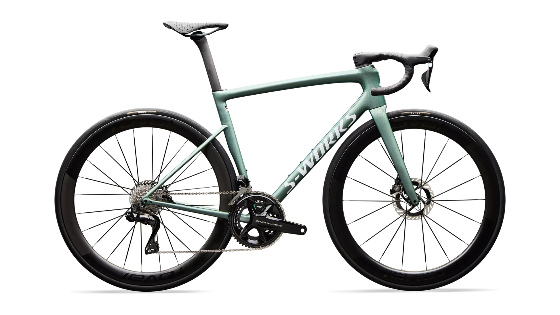 Vélo Specialized Tarmac Sl8 Sw Di2 Gloss Premium Fjord Metallic/White Metallic Silver