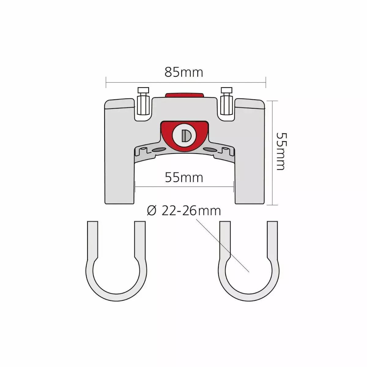 Fixation pour cintre Avec serrure KLICKFIX