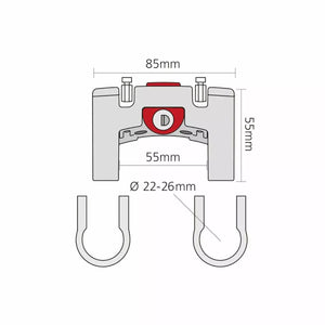 Fixation pour cintre Avec serrure KLICKFIX