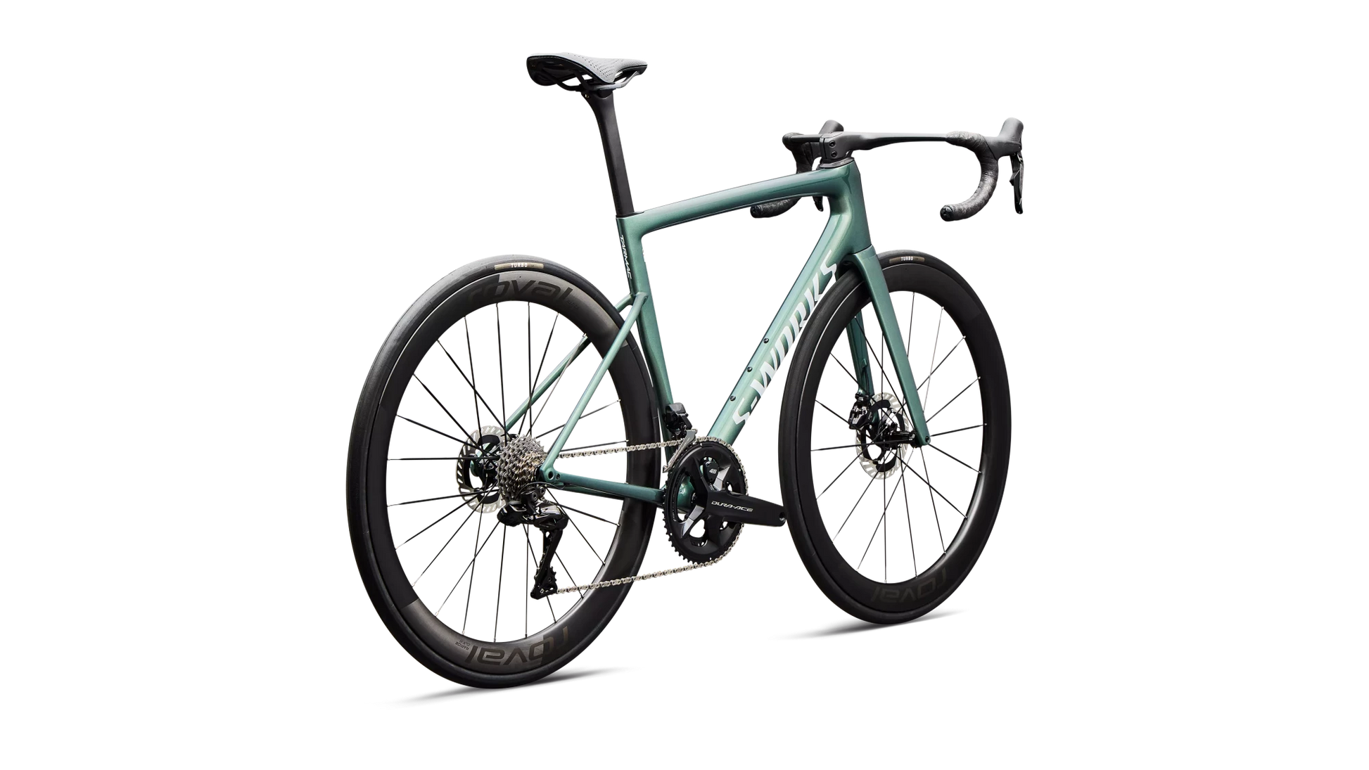 Vélo Specialized Tarmac Sl8 Sw Di2 Gloss Premium Fjord Metallic/White Metallic Silver
