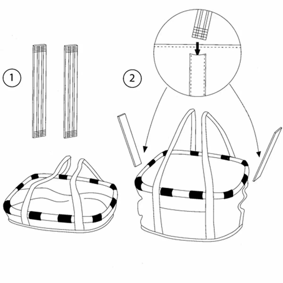Panier Bikebasket bleu nuit arceau or KLICKFIX