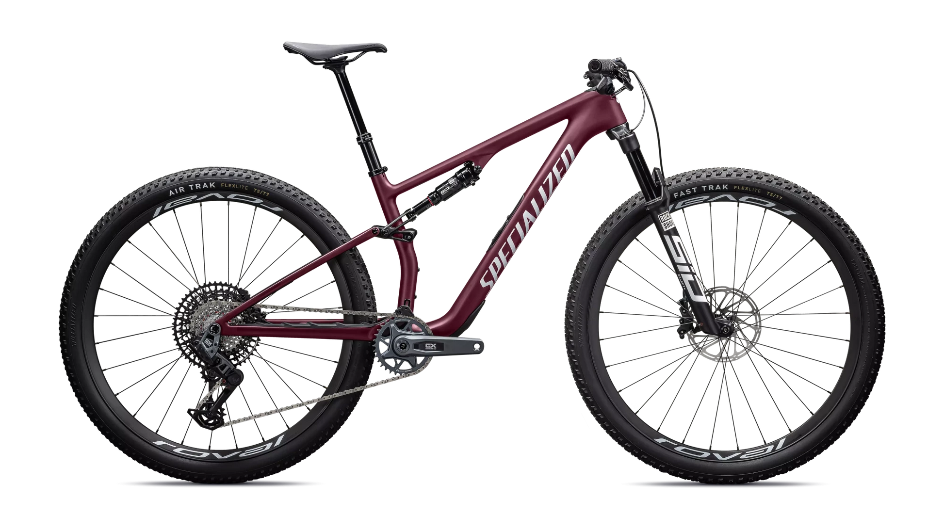 Vélo Specialized Epic 8 Expert Axs Satin Bordeaux Metallic/White