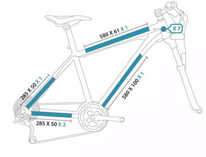 Protection Autocollante CLEAR PROTECT Pack Velo L Brillant (special VTT enduro)