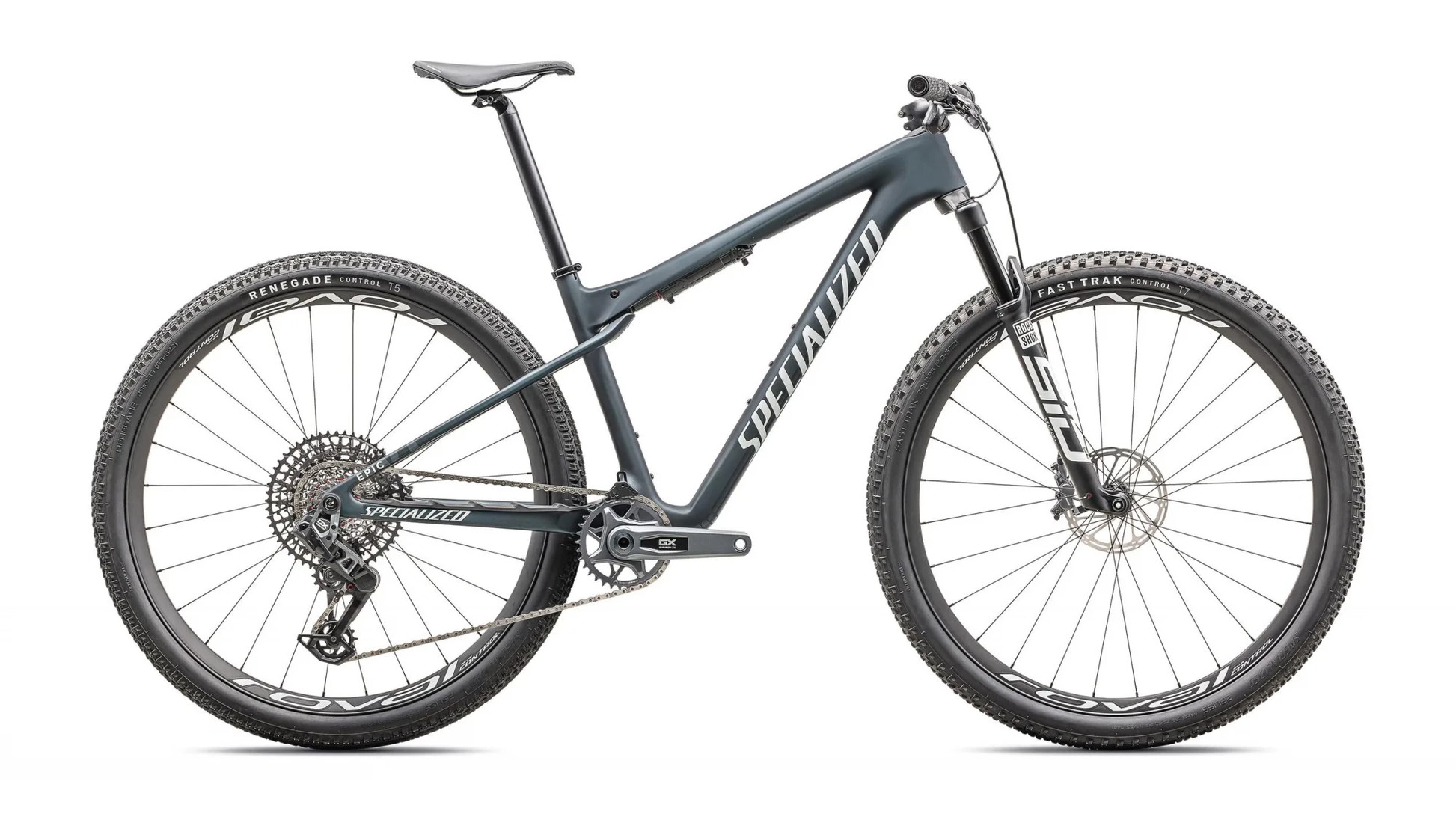Vélo Specialized Epic Wc Expert Satin Metallic Deep Lake/White/Pearl