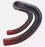 Ruban de cintre Supacaz - Super Sticky Kush Star Fade Tape SPECIALIZED RED/ANO RED PLUGS